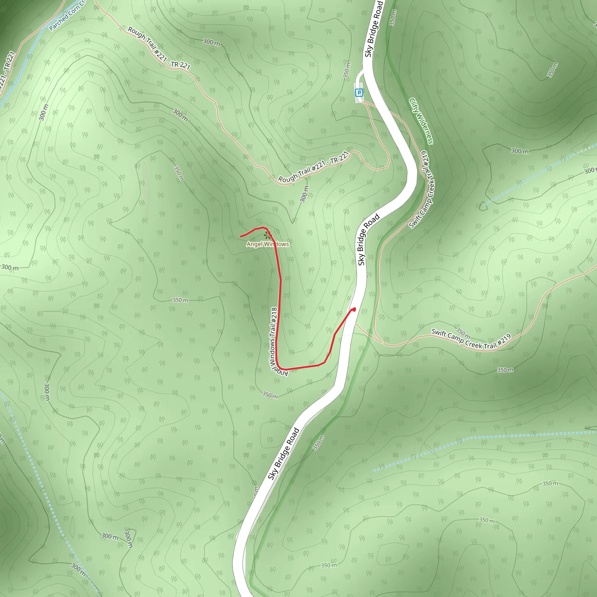 Angel Windows Trail mobile static map