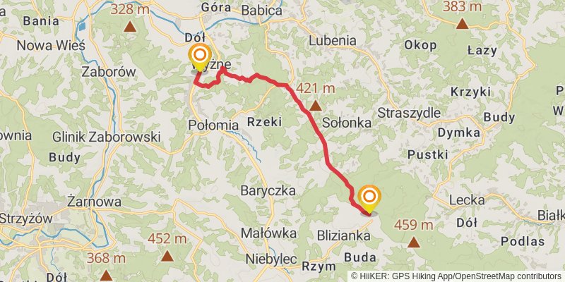Three Foothills Trail stage 6 Map