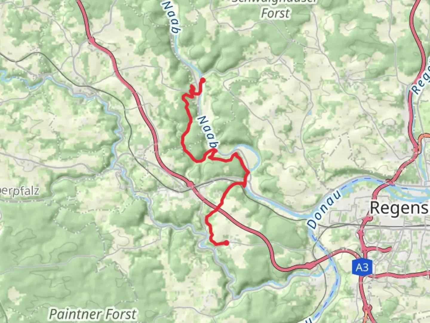 An image depicting the trail Elisbrunn to Pielenhofen Walk and its surrounding area.
