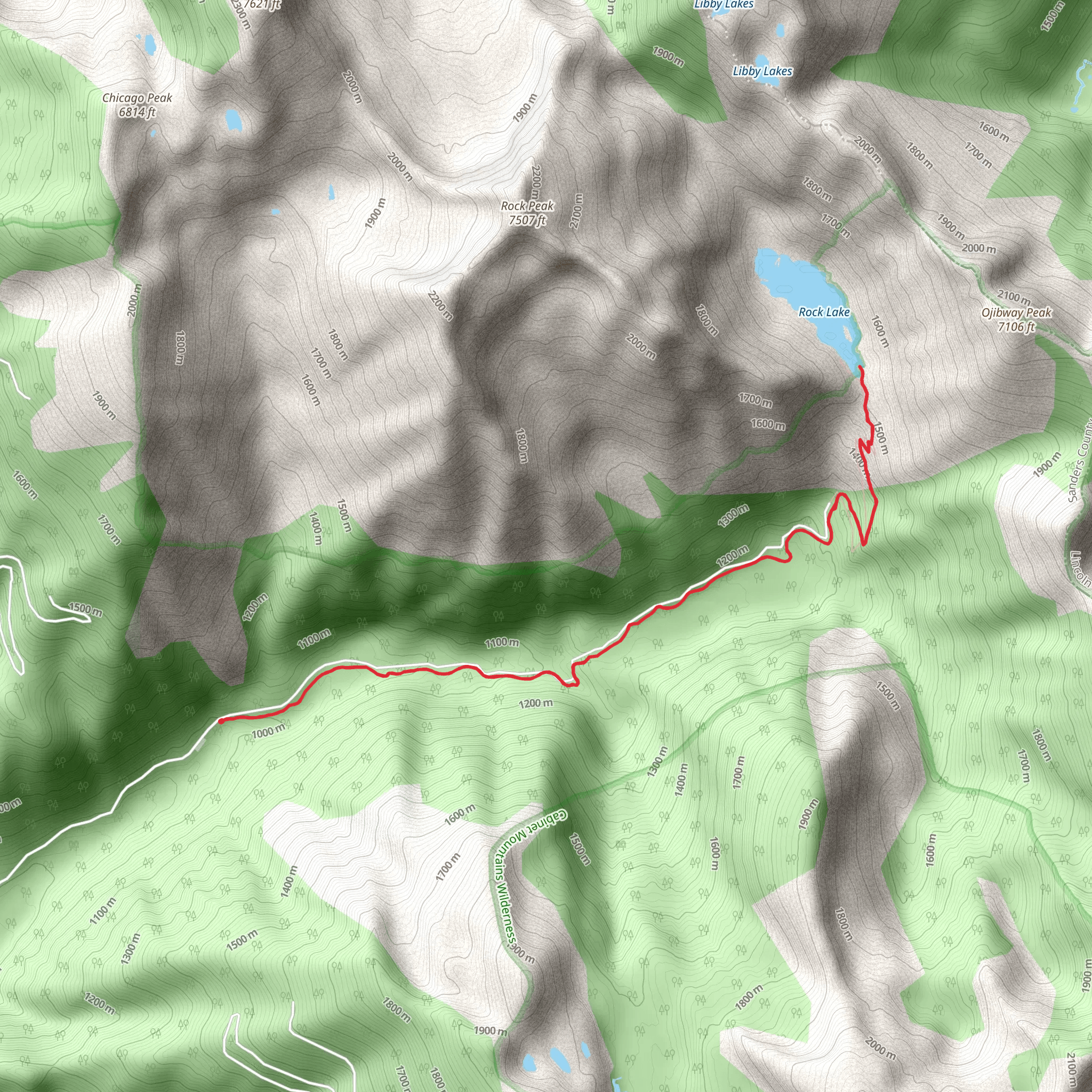Rock Lake Trail mobile static map