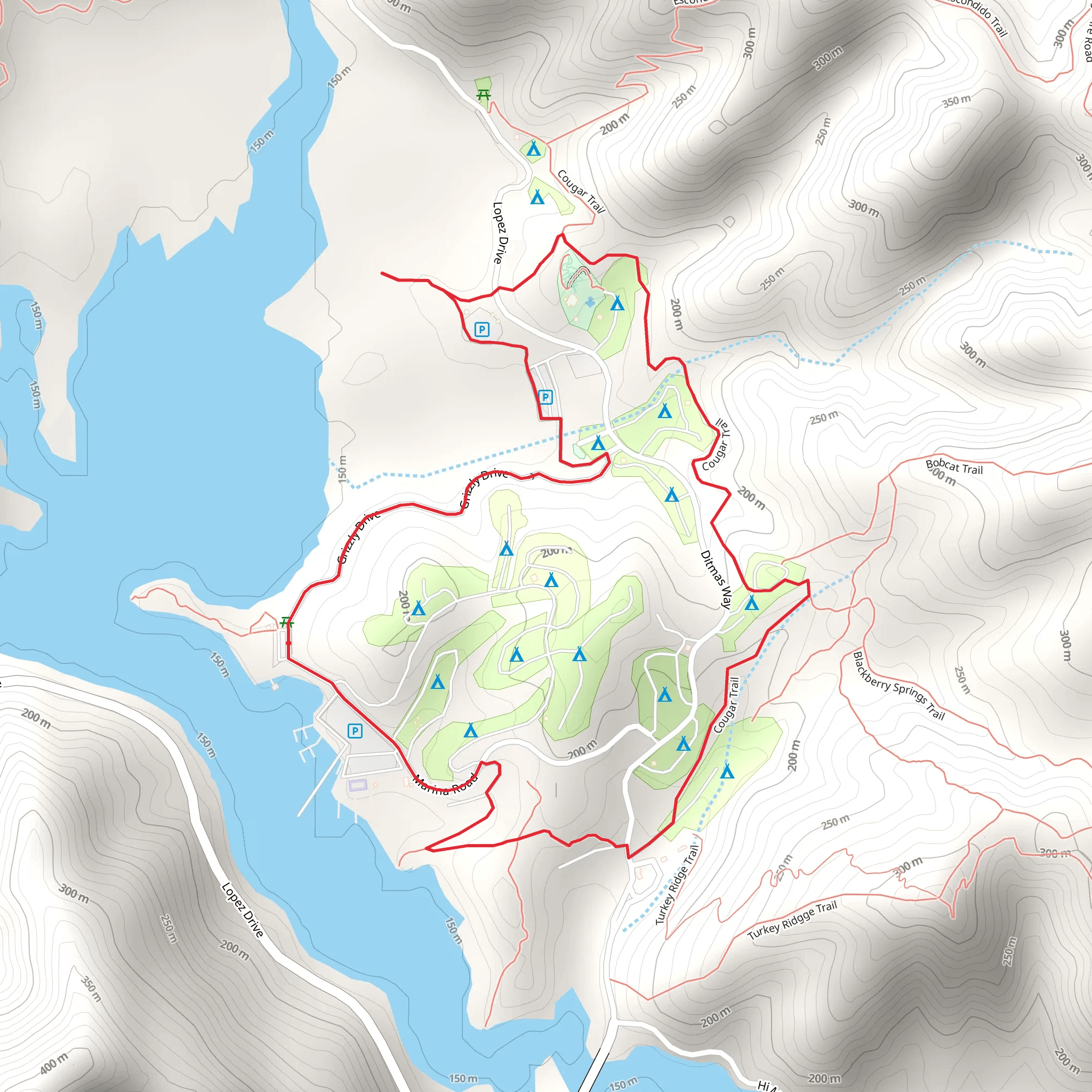 Cougar Trail Loop mobile static map