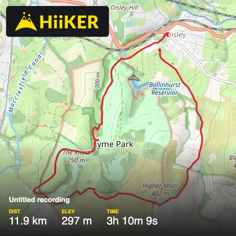 A map preview of the recording Untitled recording.