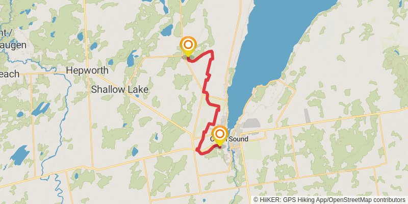 The Bruce Trail stage 36 Map