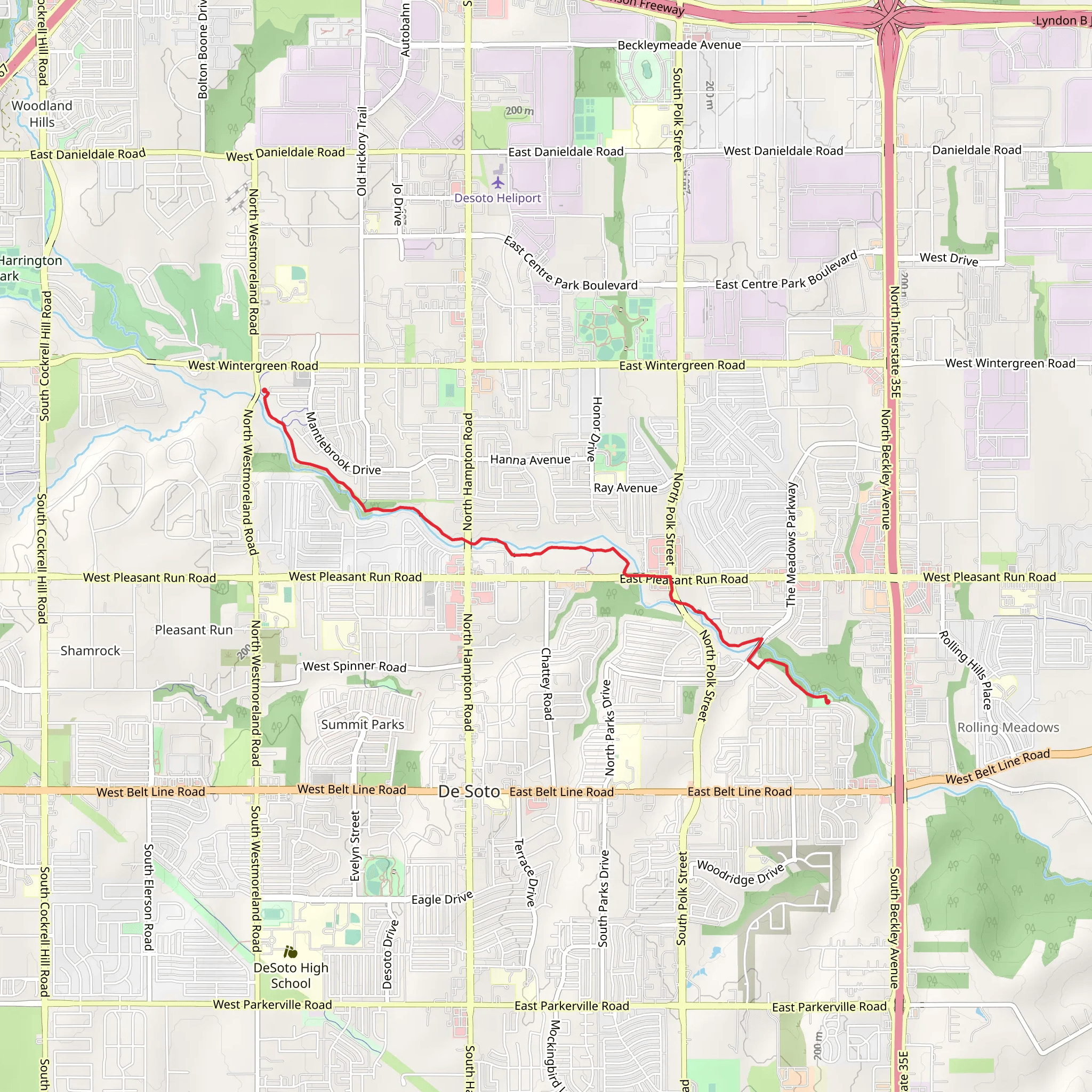Ten Mile and Rou Orr Trail mobile static map