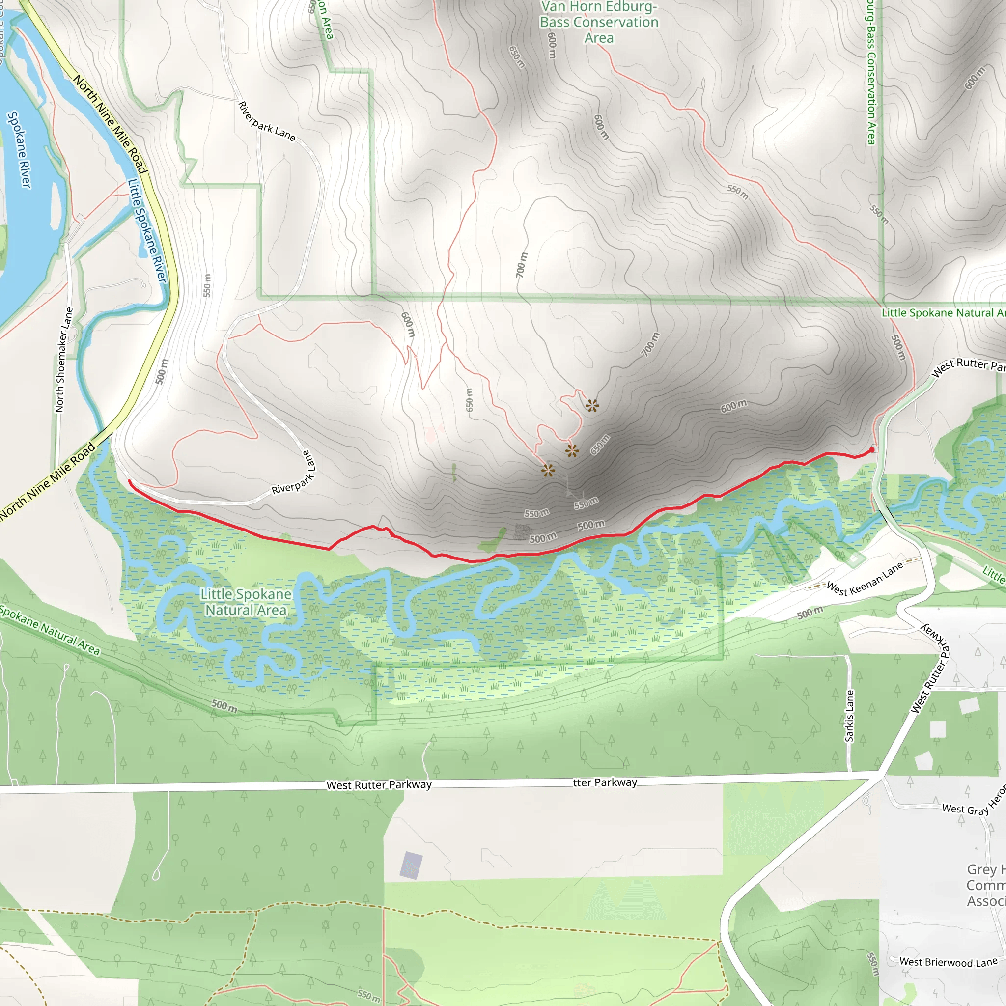 Painted Rocks Nature Trail mobile static map