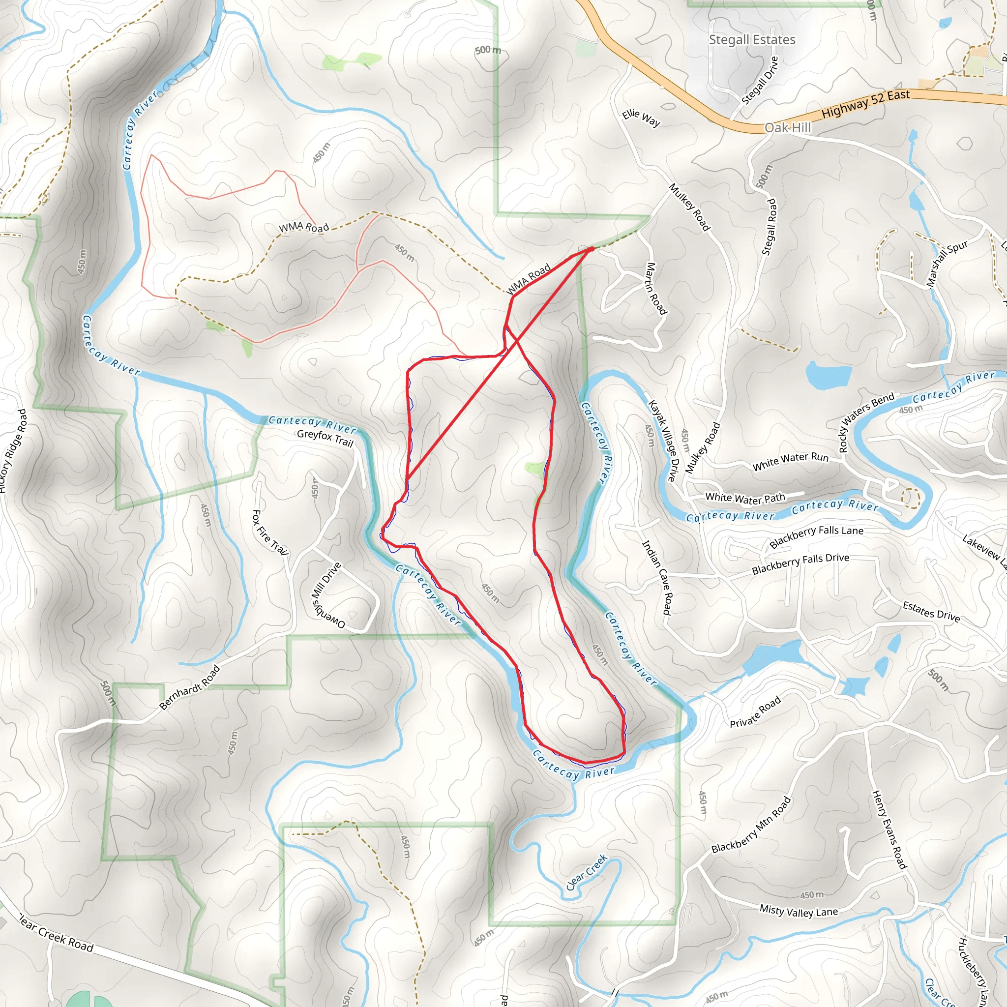 Cartecay River Loop mobile static map