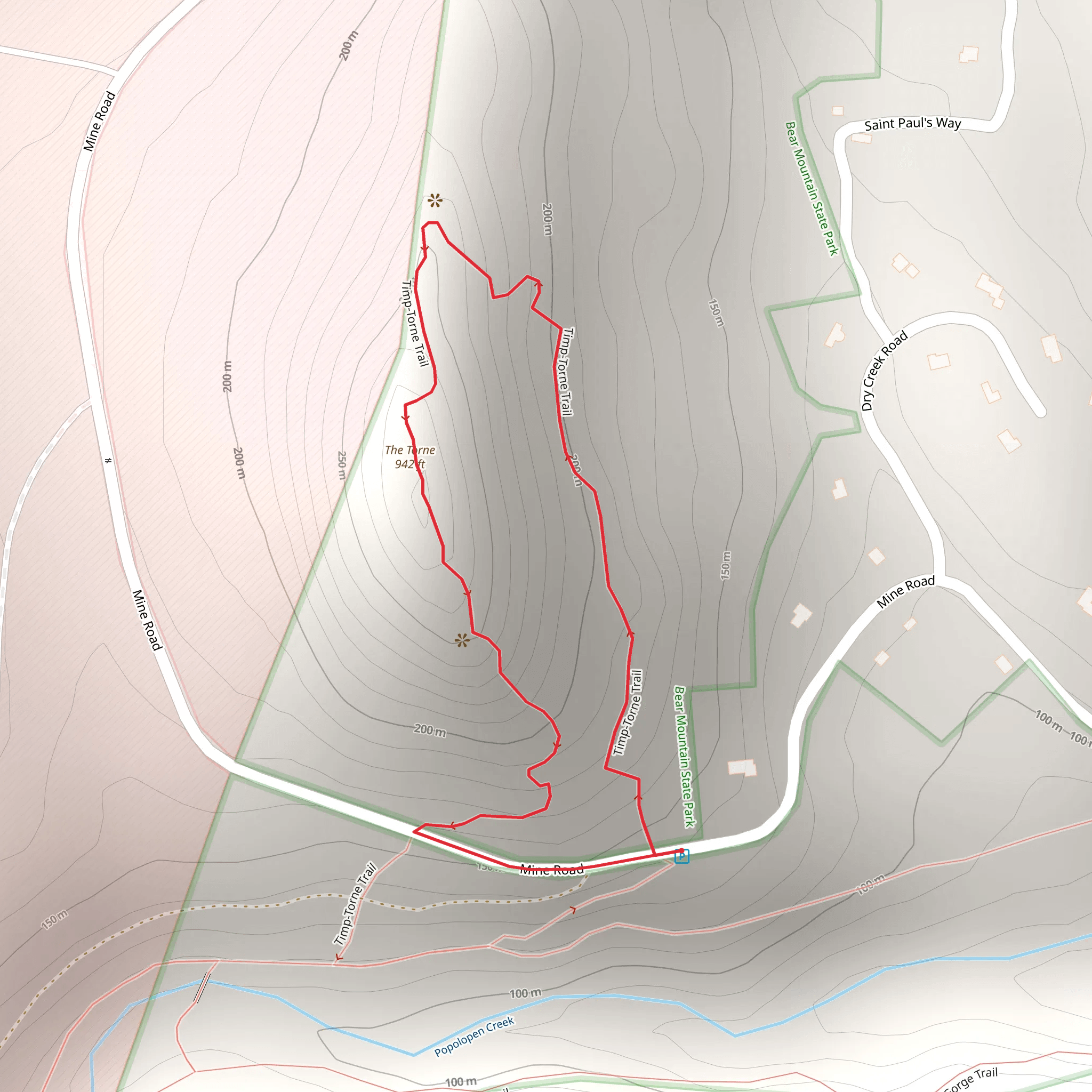The Torne Loop Trail mobile static map