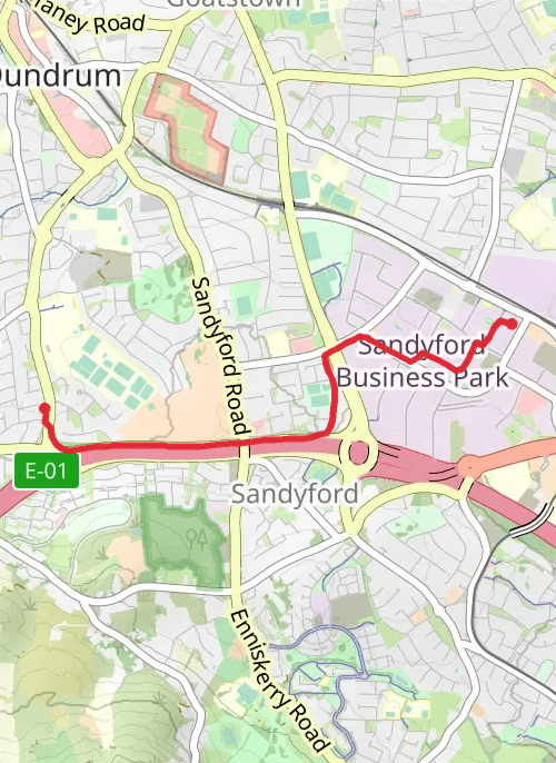 County Dublin Cycling mobile static map