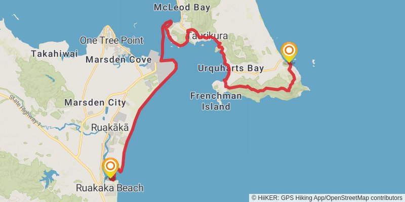 Te Araroa North Island stage 22 Map