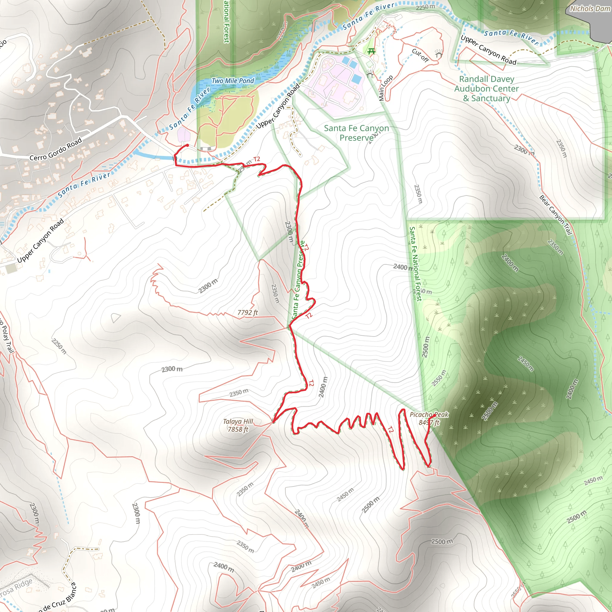 Picacho Peak Trail mobile static map