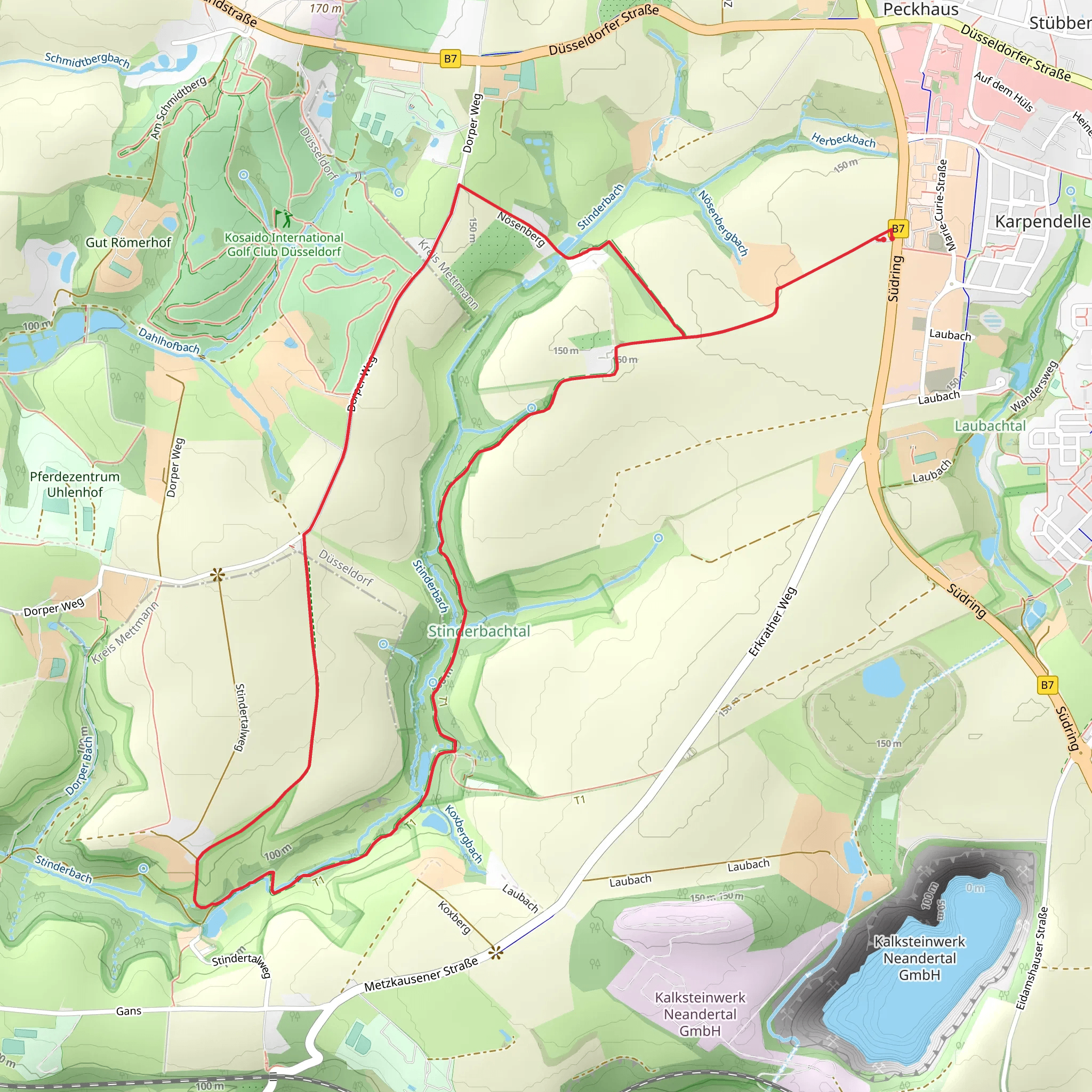 Stinderbachtal and Rundweg A1 Loop mobile static map