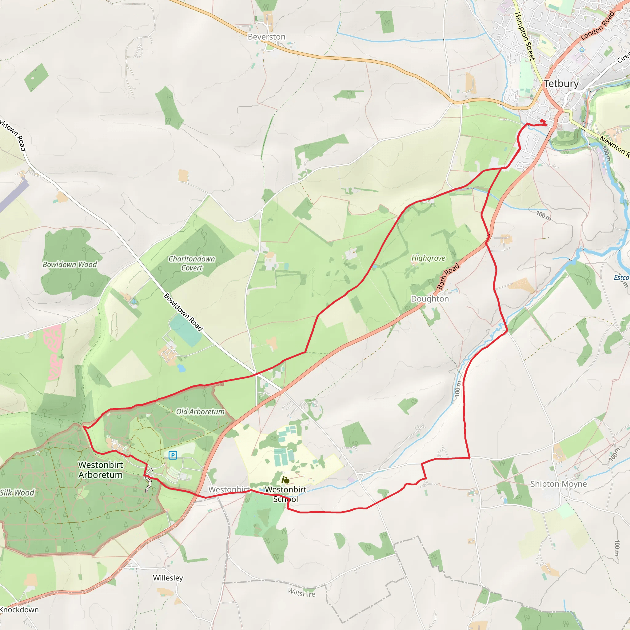 Down Covert via Macmillan Way mobile static map