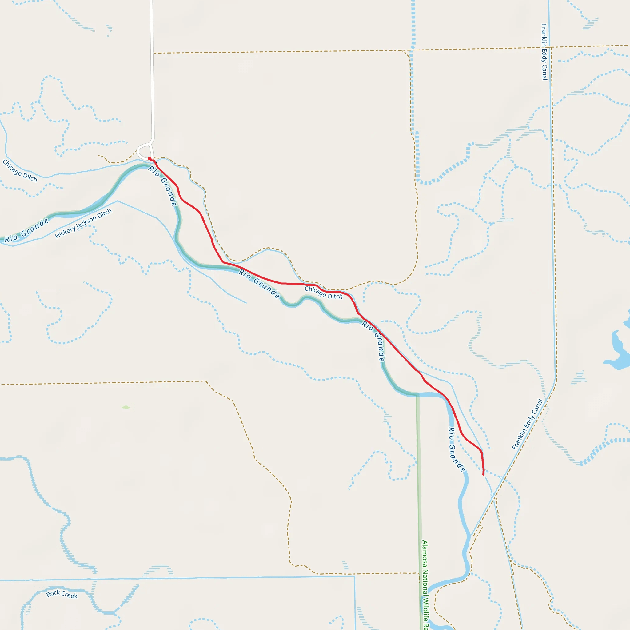 Chicago Ditch - Rio Grande Walk mobile static map