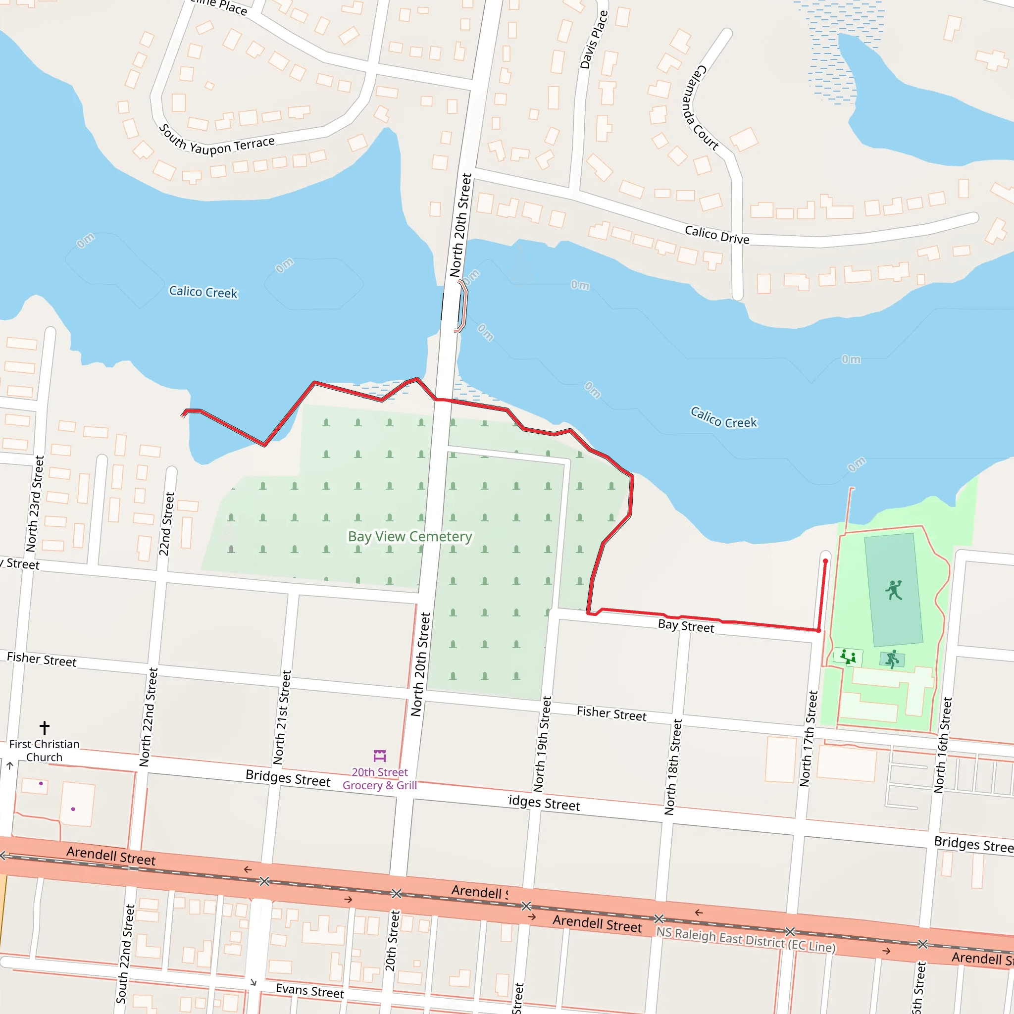 Calico Creek mobile static map