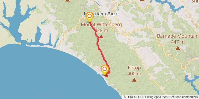 Sky Trail to Fire Lane Loop Trail stage 2 Map