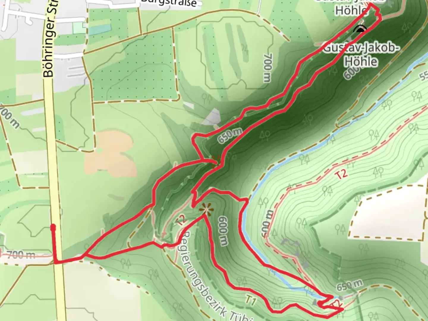 An image depicting the trail Große Schrecke Loop and its surrounding area.