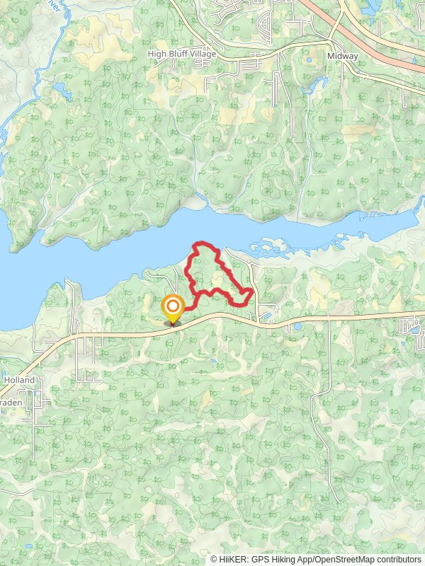 East Hiking Loop mobile static map