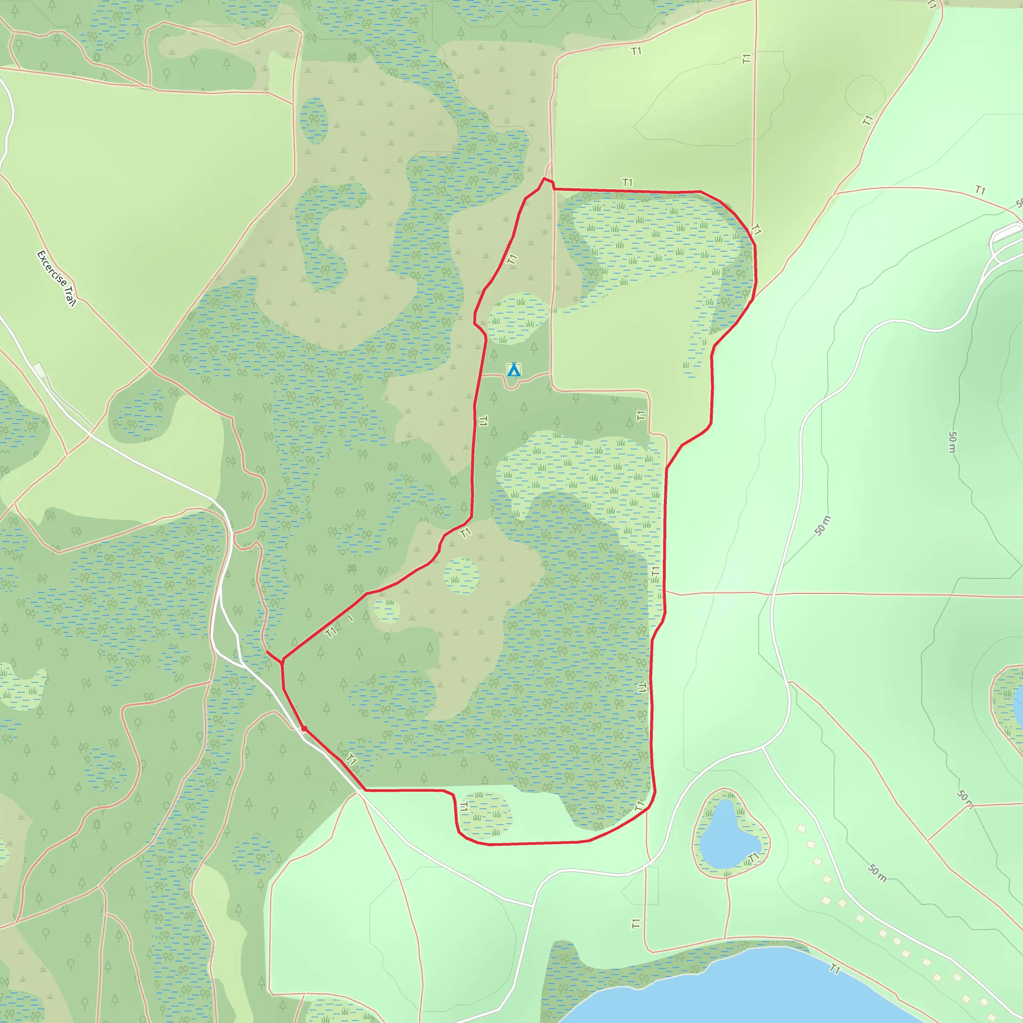 Loop around Wilderness Point mobile static map