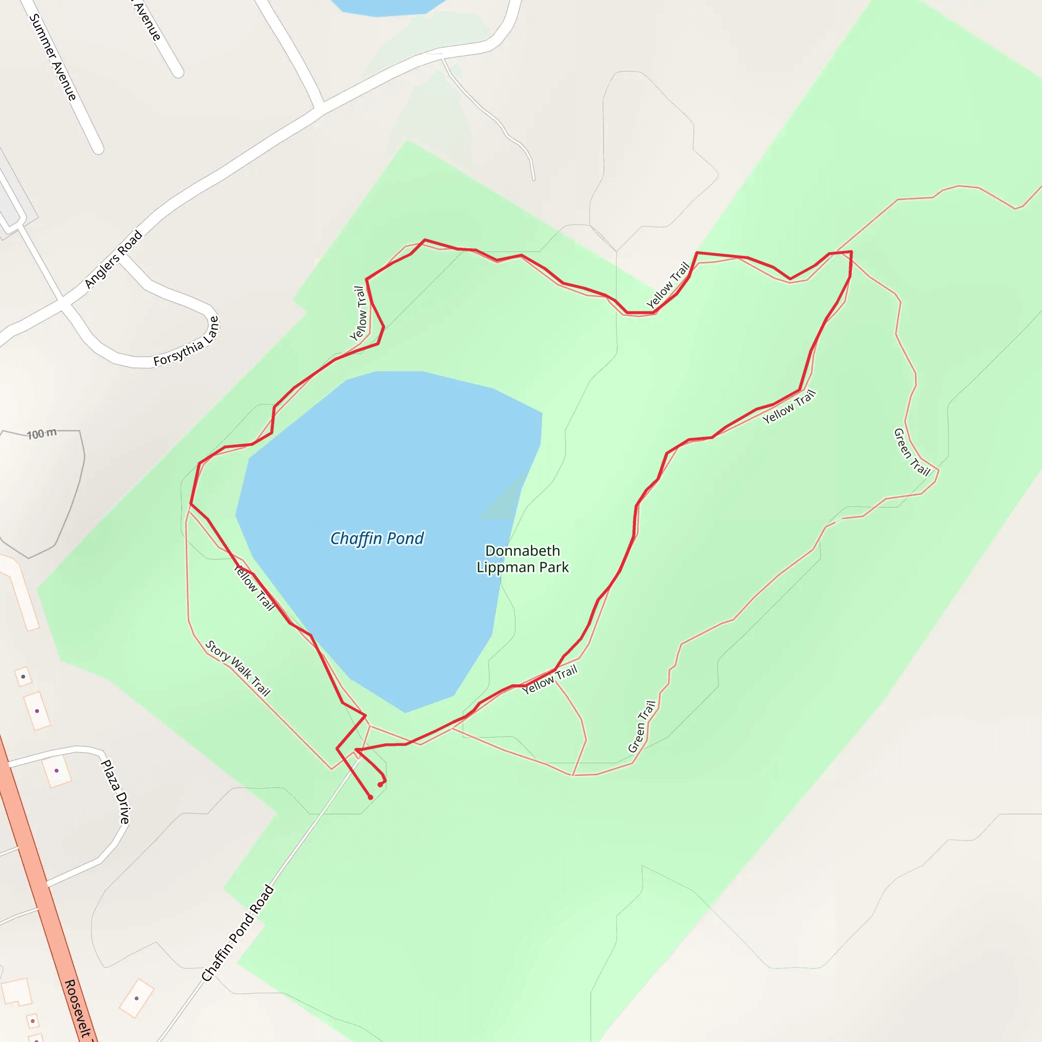 Chaffin Pond Loop mobile static map