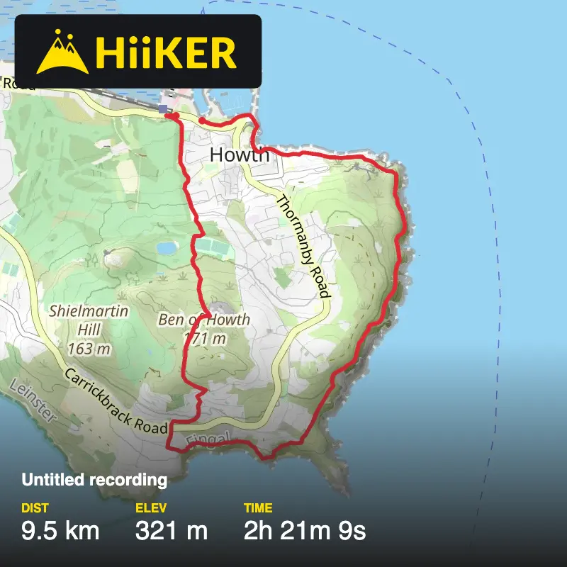 A map preview of the recording Untitled recording.