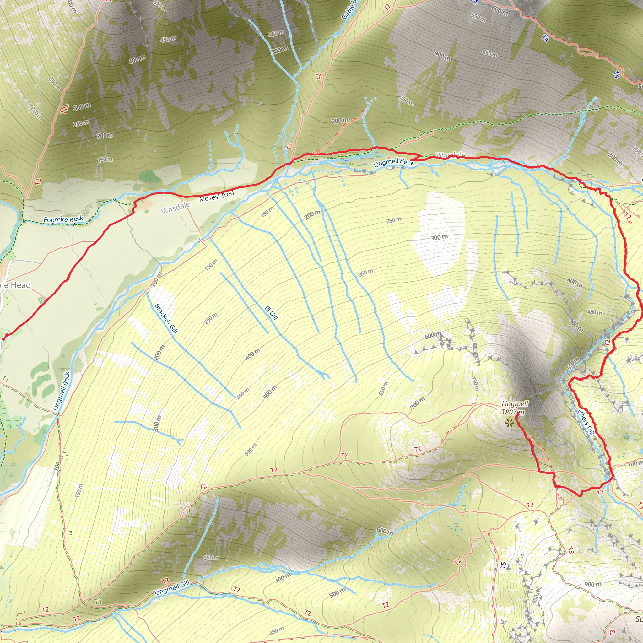 Lingmell mobile static map