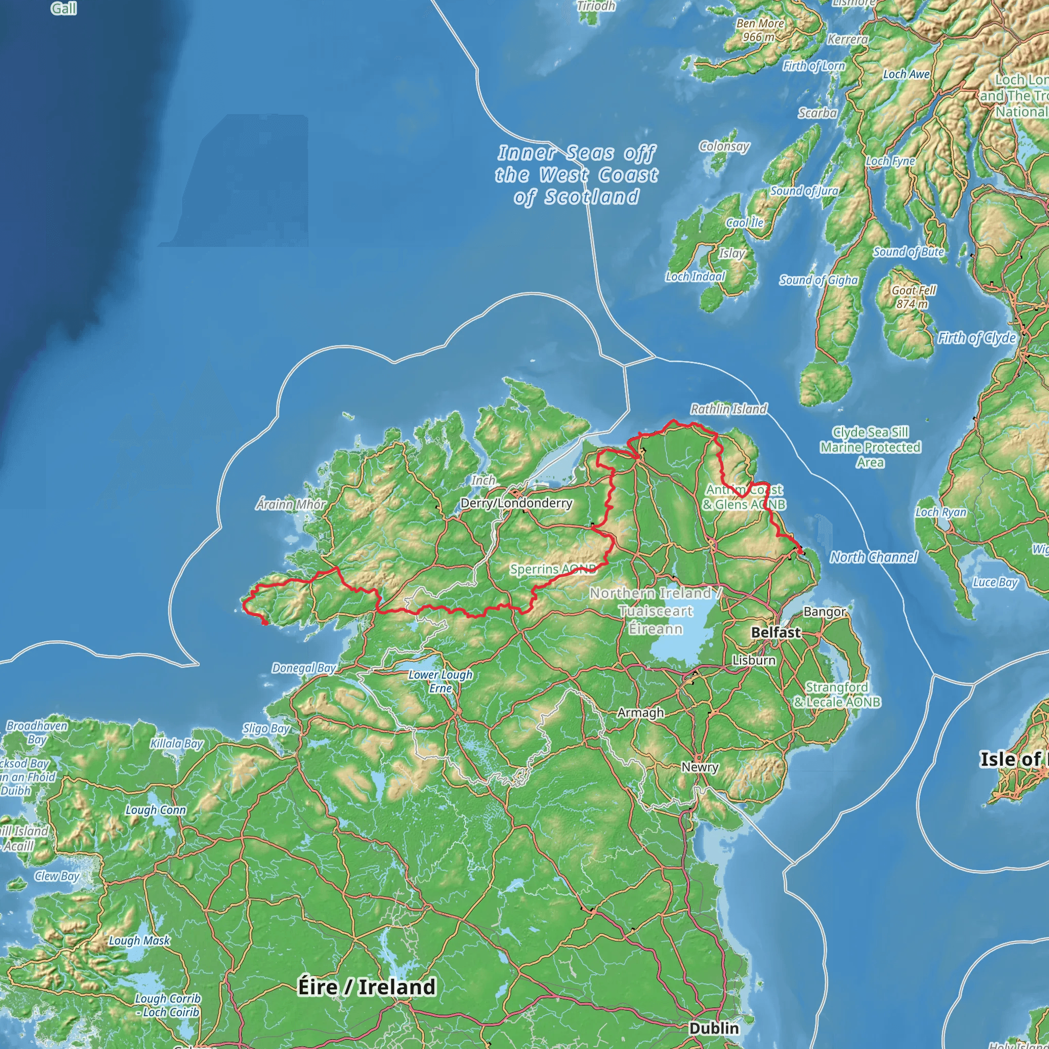 International Appalachian Trail mobile static map