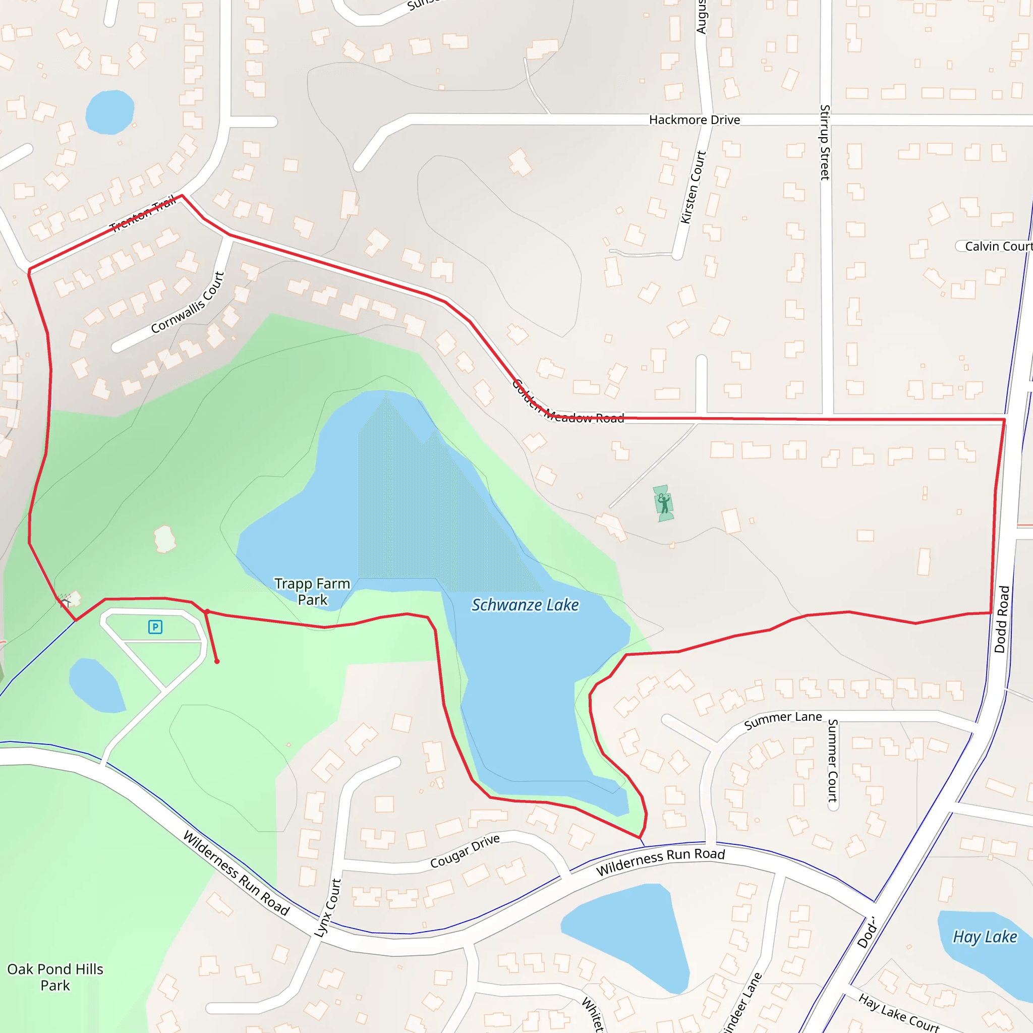 Schwanze Lake Loop mobile static map
