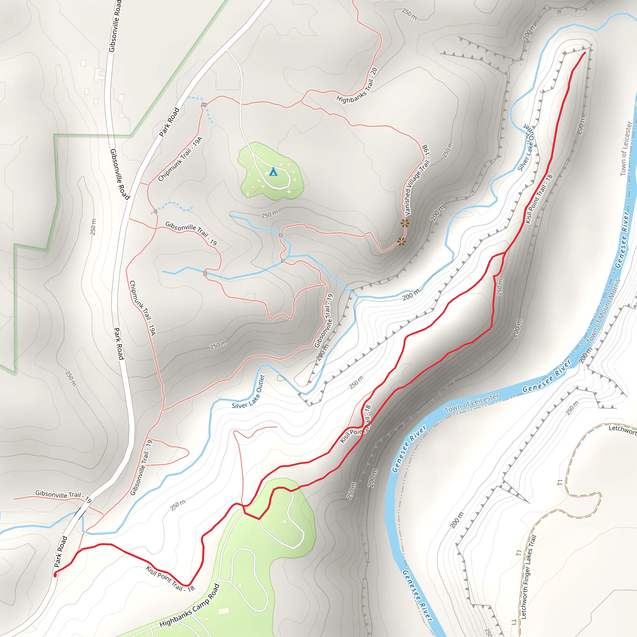 Kisil Point Trail Loop mobile static map