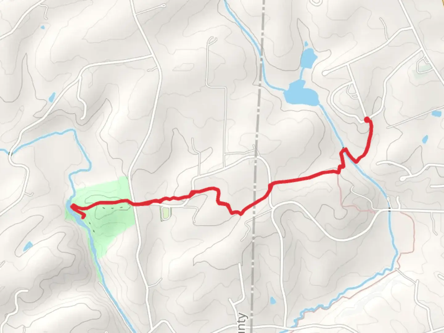 An image depicting the trail Carter Falls via Vineyard Trail and its surrounding area.
