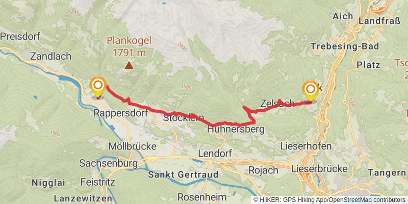 Alpe - Adria Trail stage 10 Map