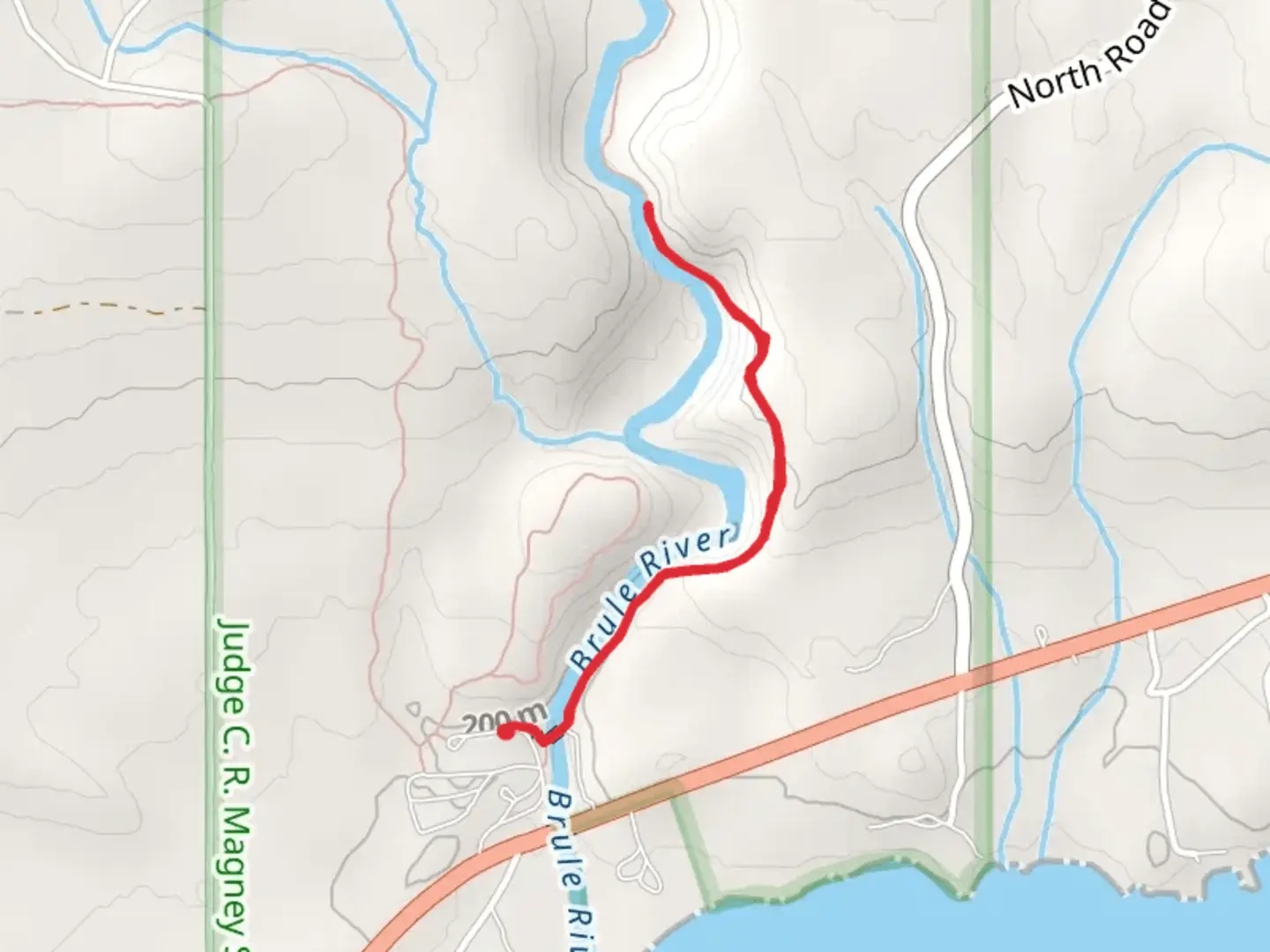 An image depicting the trail Brule River Walk and its surrounding area.