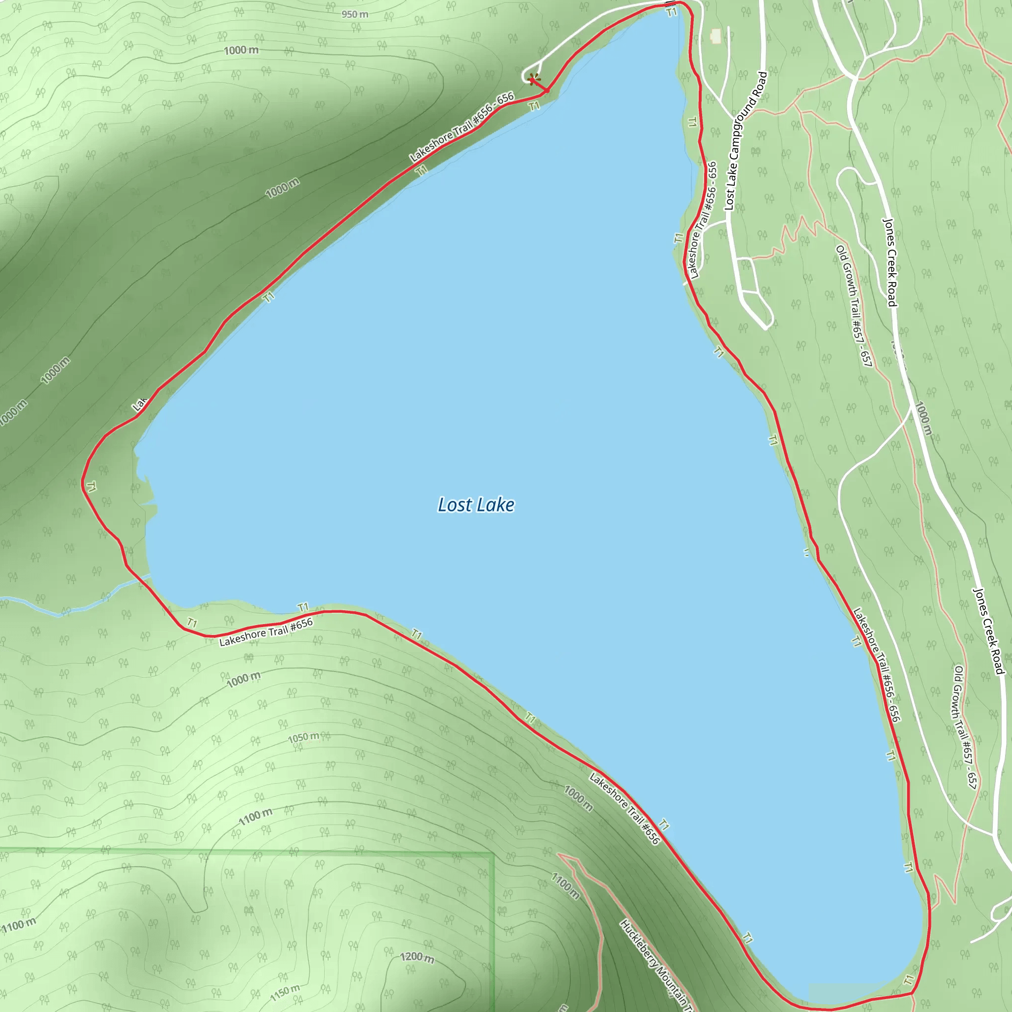Lost Lake Loop mobile static map
