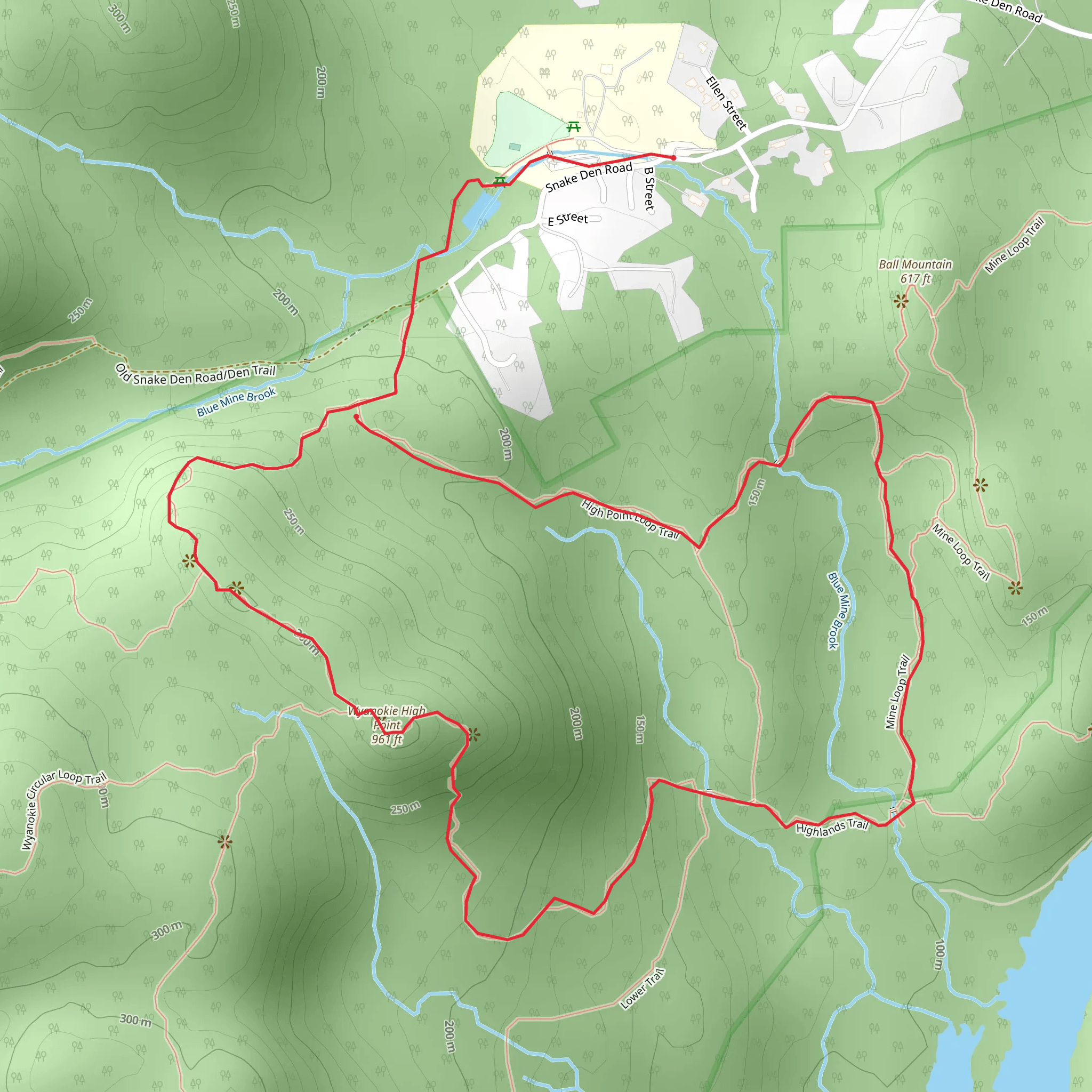 Hewitt-Butler and Mine Loop Trail mobile static map
