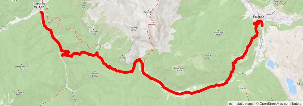 Northern Alpine Trail stage 10 Map