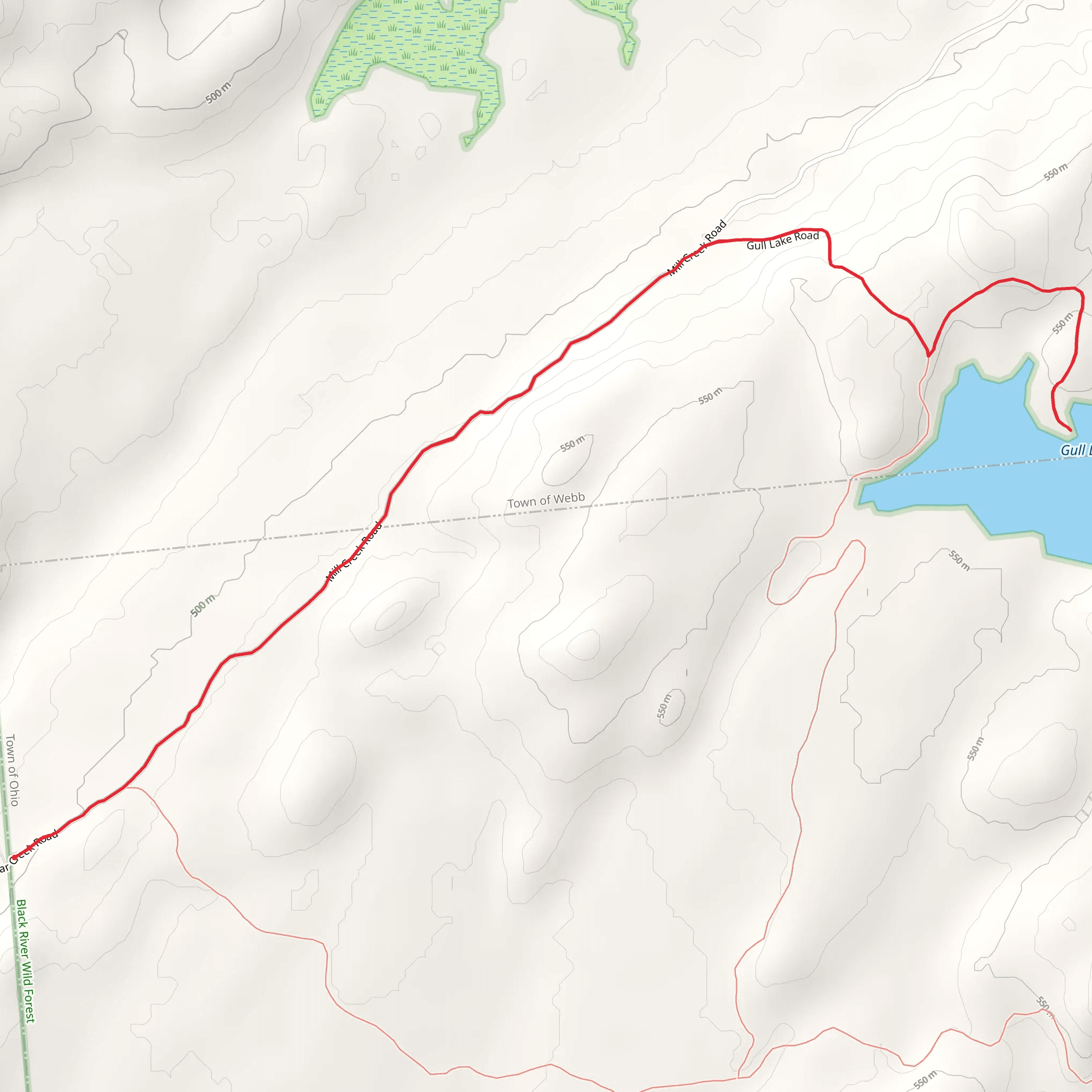 Gull Lake Lean-to Trail mobile static map