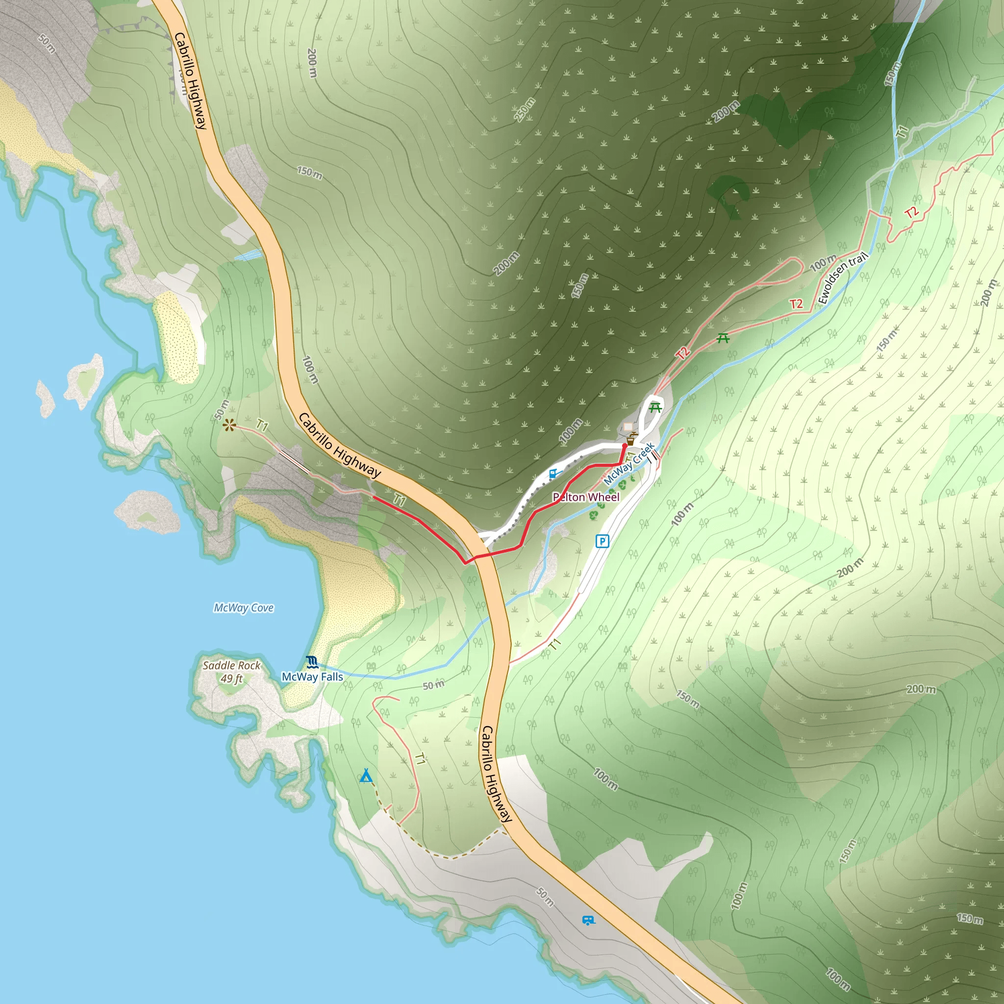 McWay Falls mobile static map