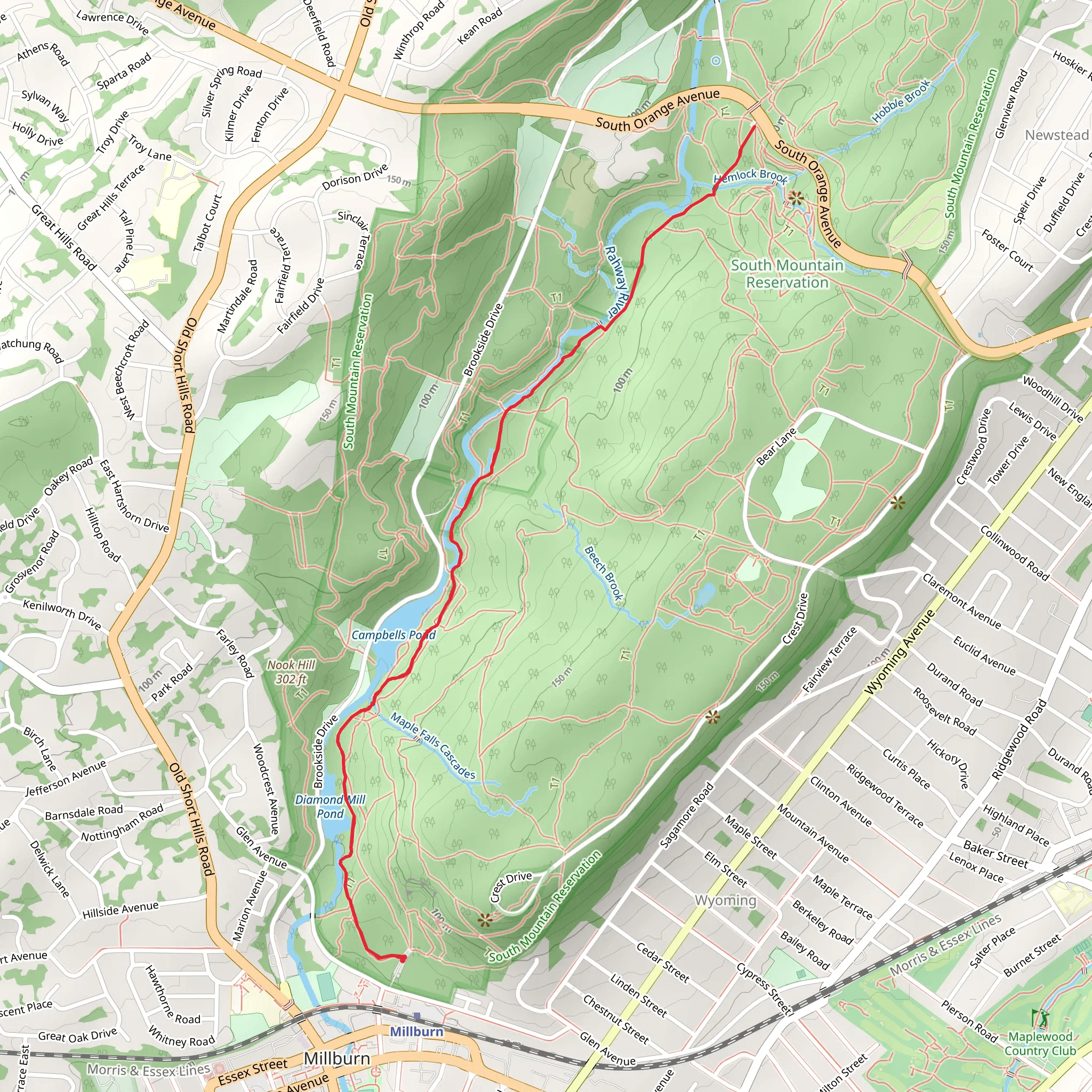 Rahway River Walk mobile static map