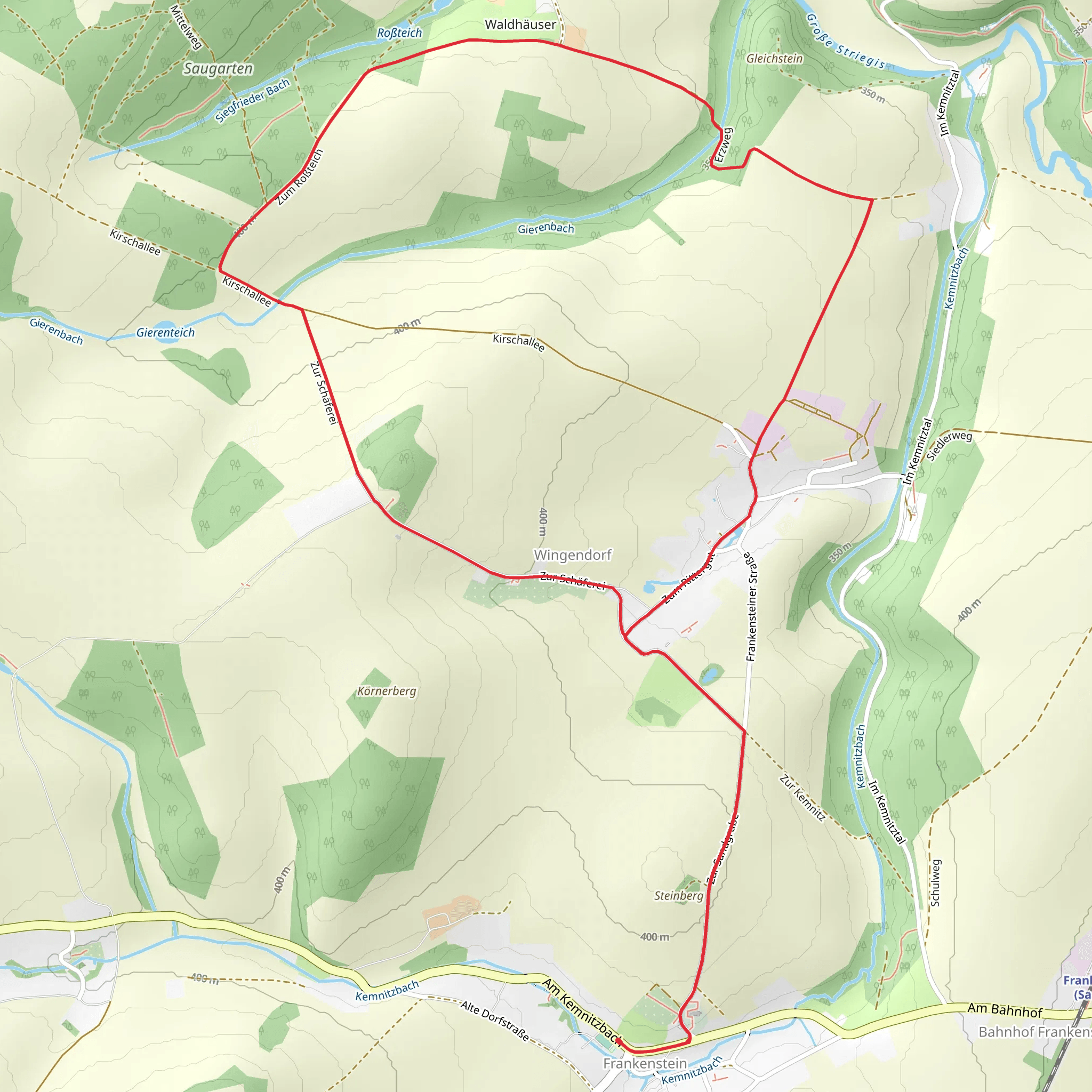 Wingendorf Loop mobile static map