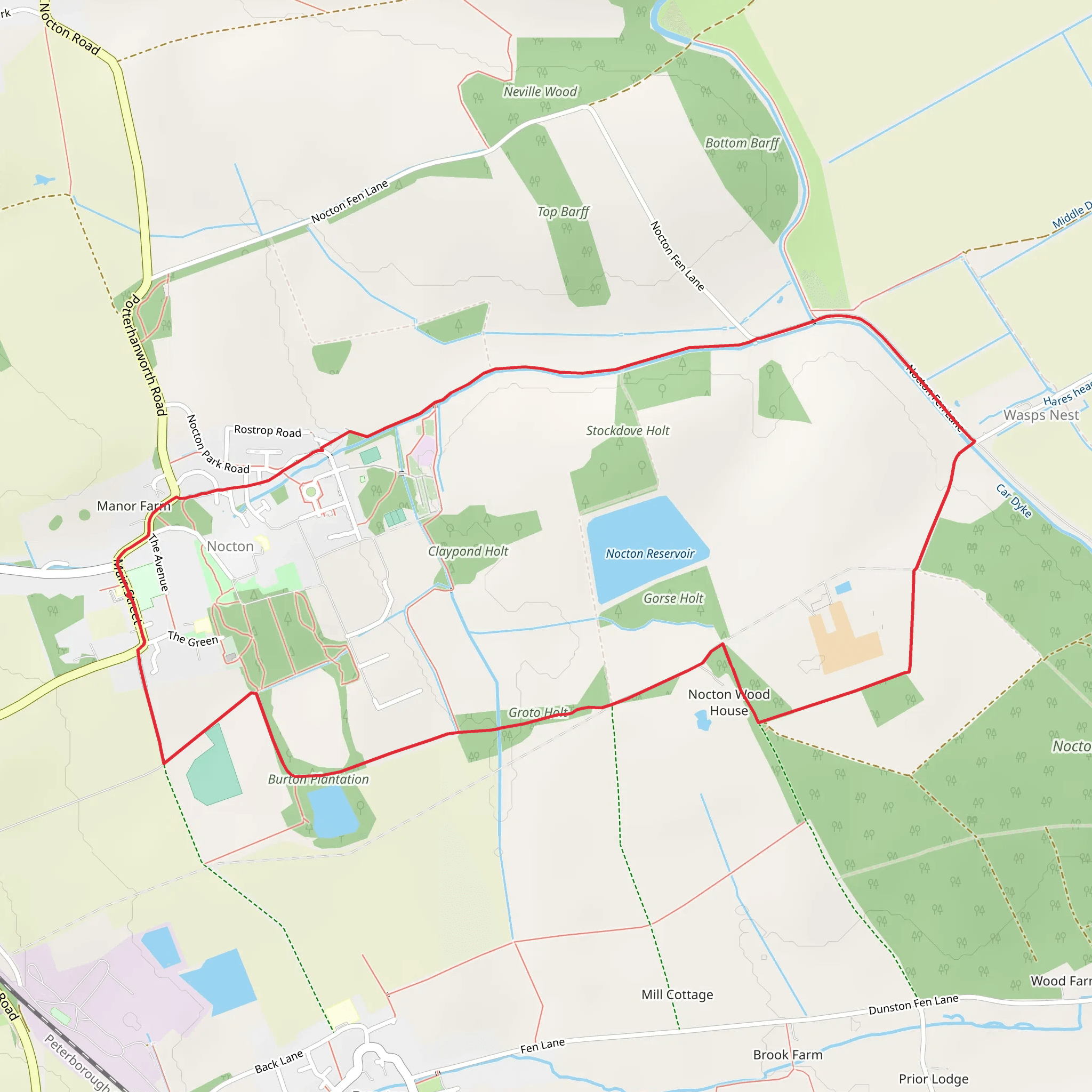 Burton Plantation, Groto Holt and Stockdove Holt Loop mobile static map