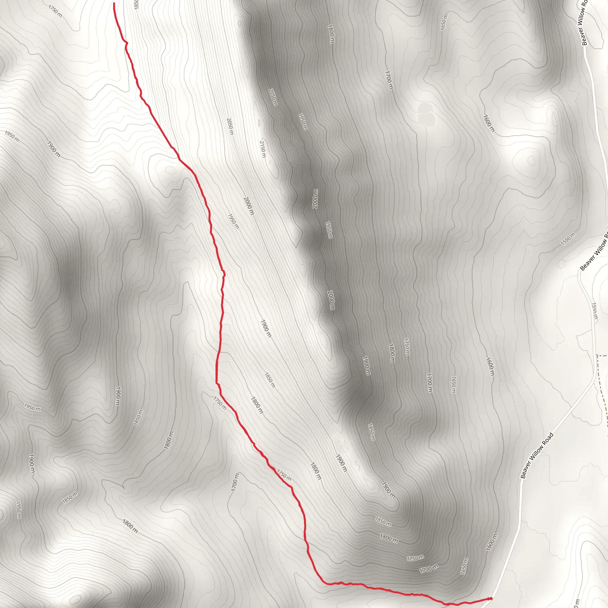 North Fork Beaver - Leavitt Trail mobile static map