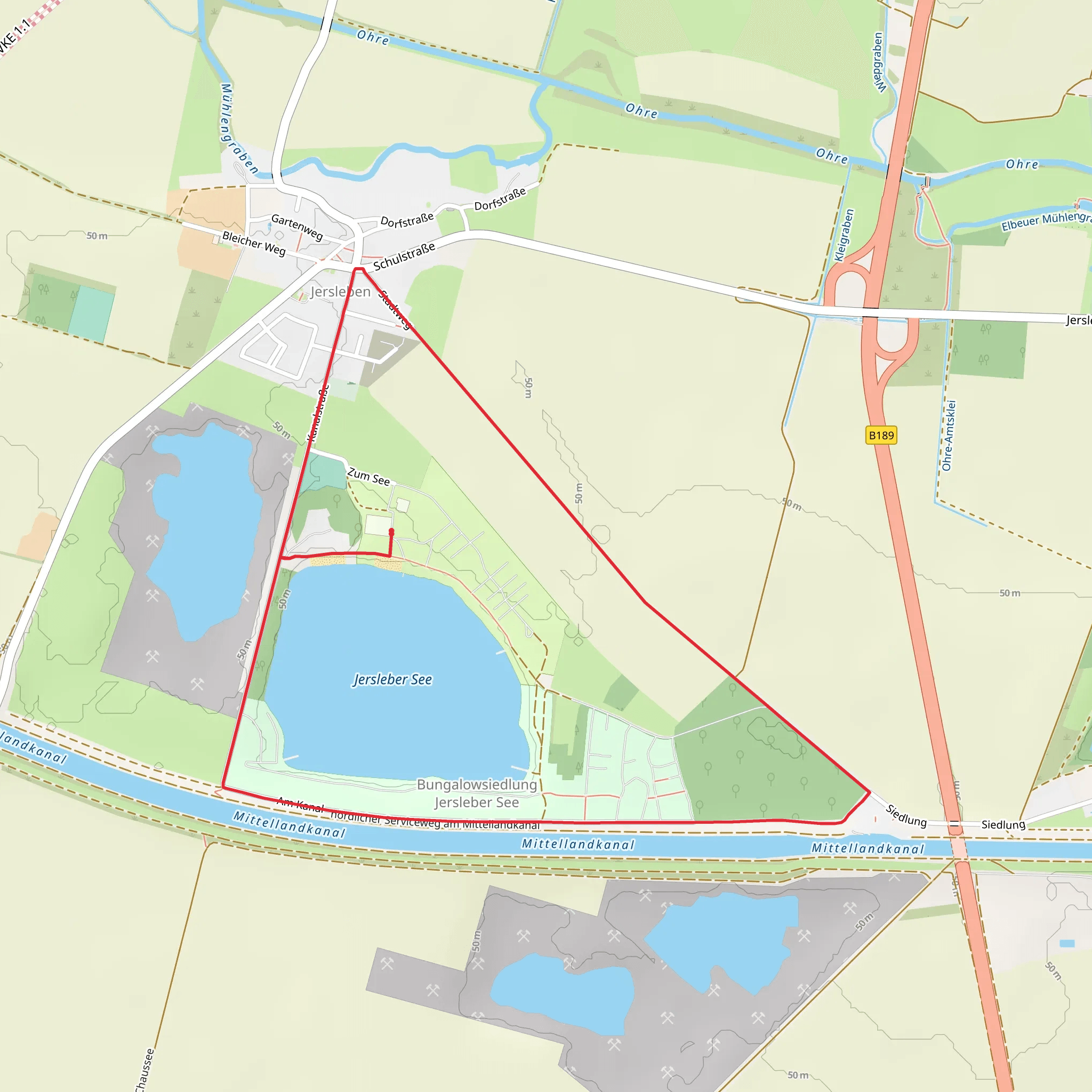 Jersleber See Loop mobile static map