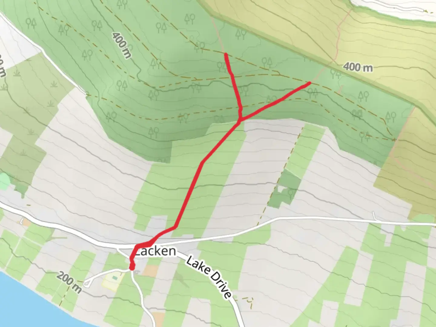 An image depicting the trail Lacken Mass Path and its surrounding area.