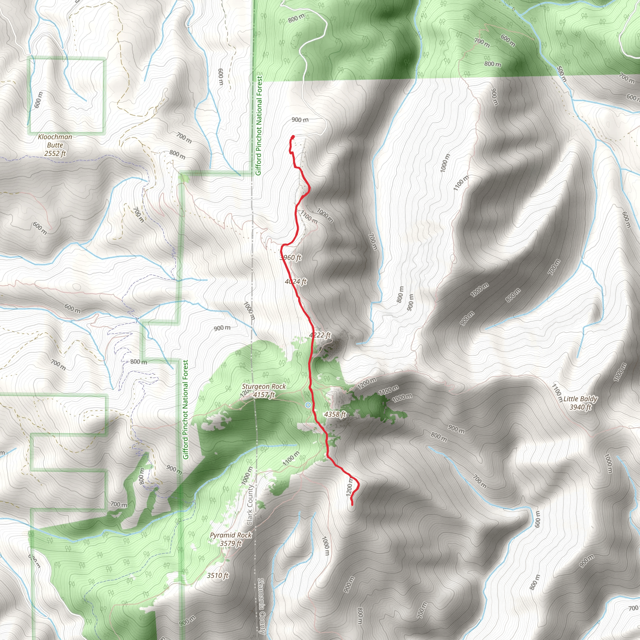Indian Pits Trail mobile static map