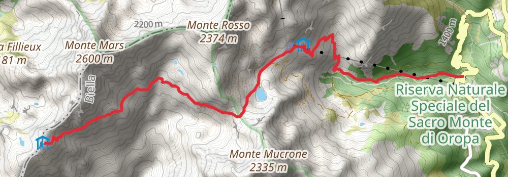Grande Traversata delle Alpi stage 18 Map