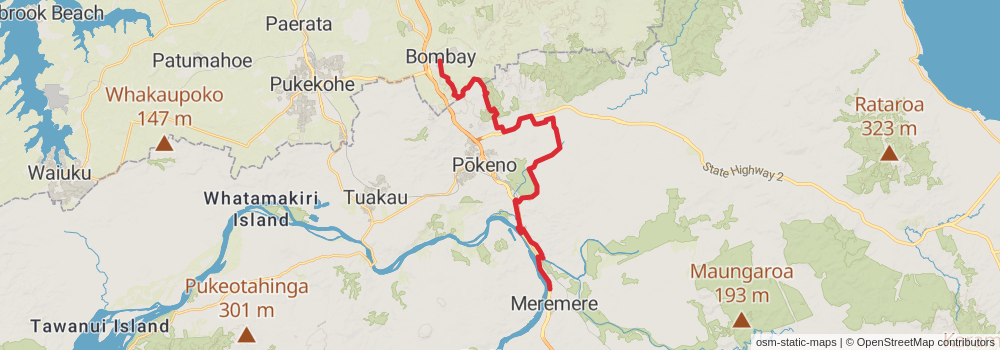 Te Araroa Trail stage 38 Map
