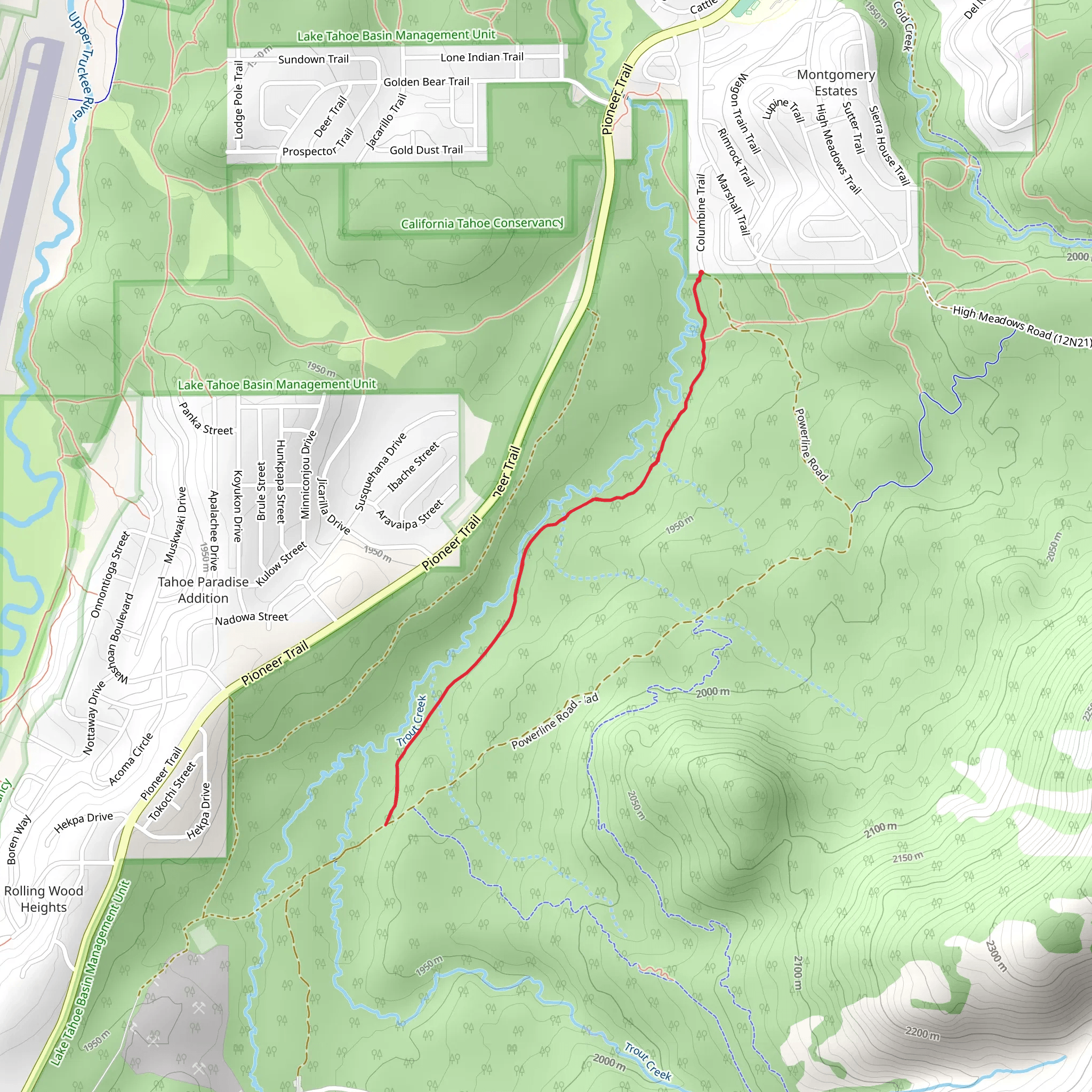 Railroad Grade Trail mobile static map