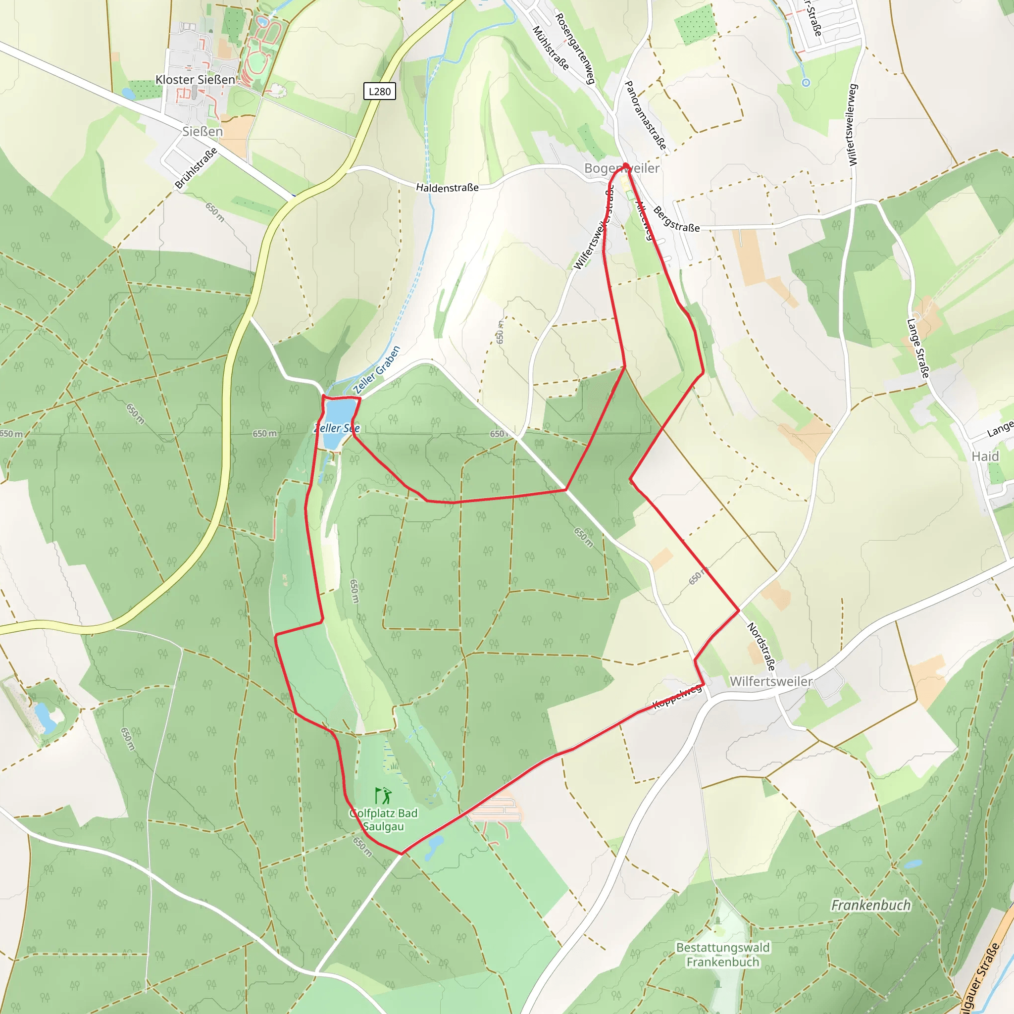 Zeller See via Rundwanderweg 3 mobile static map