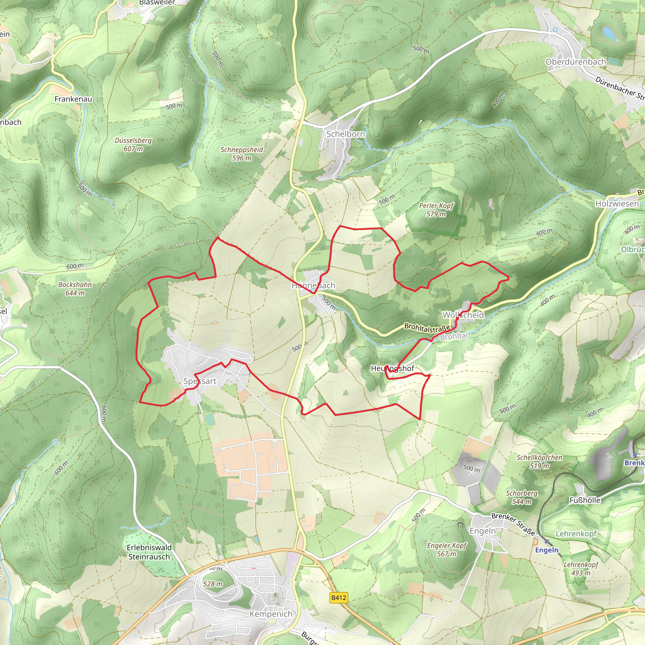 Spessart Loop mobile static map