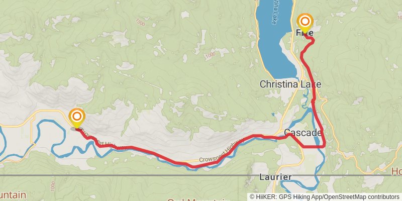 Kettle Valley Rail Trail stage 5 Map