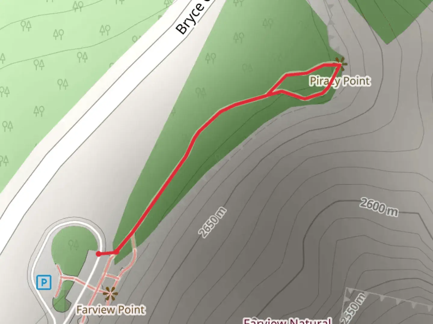 An image depicting the trail Farview Point Walkway to Piracy Point and its surrounding area.